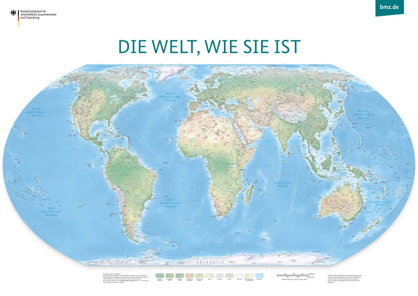 BMZ Die Welt wie sie ist 世界地图海报
