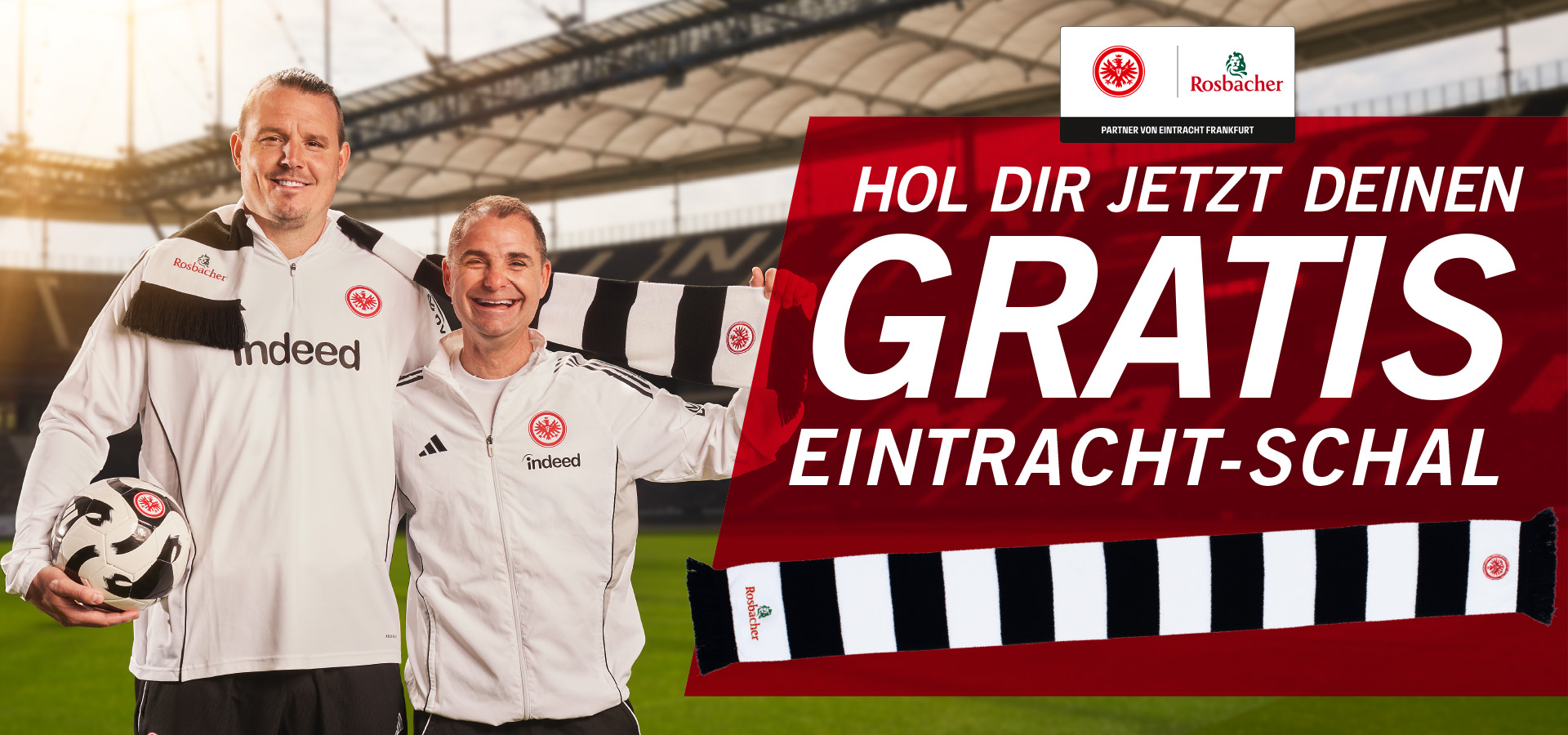 Offizielles Motiv der Rosbacher und Eintracht Frankfurt Schal-Aktion
