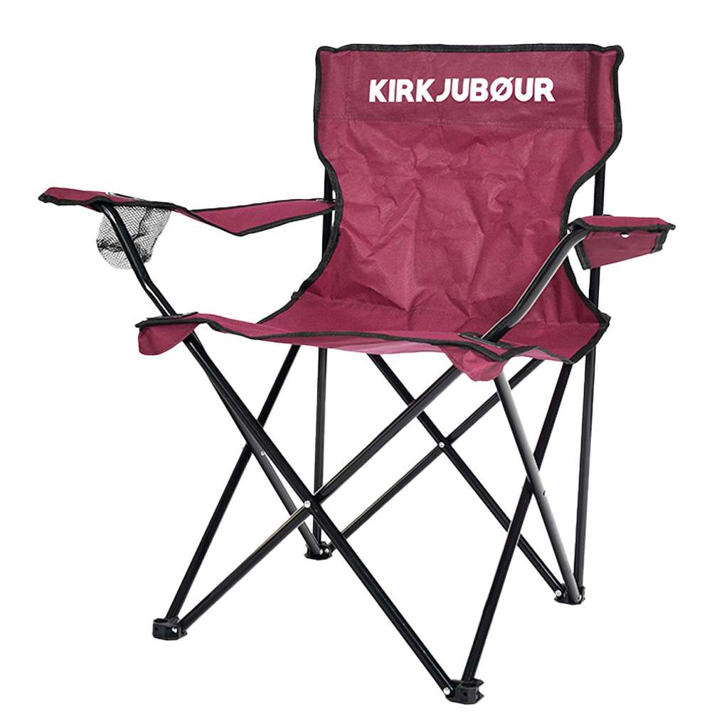 KIRKJUBØUR Njörd Campingstuhl in Weinrot