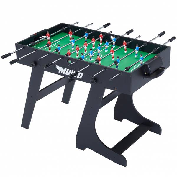 MUWO Mondial schwarzer faltbarer Indoor-Tischkicker