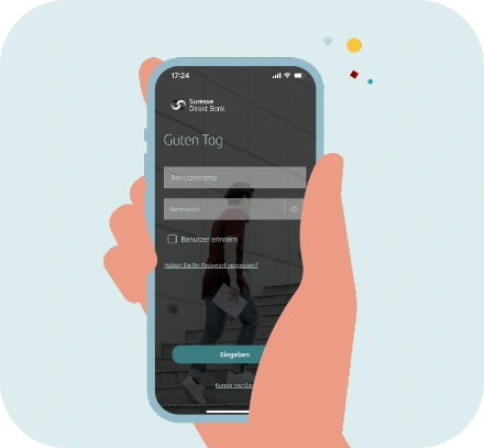 Offizielle Benutzeroberfläche der Suresse Mobile Banking App