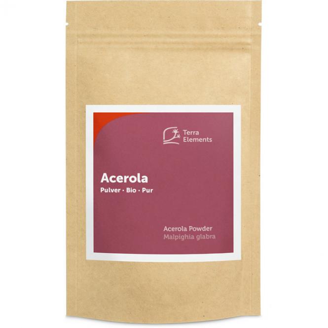 Terra Elements Bio Acerola Pulver in der 100-Gramm-Packung