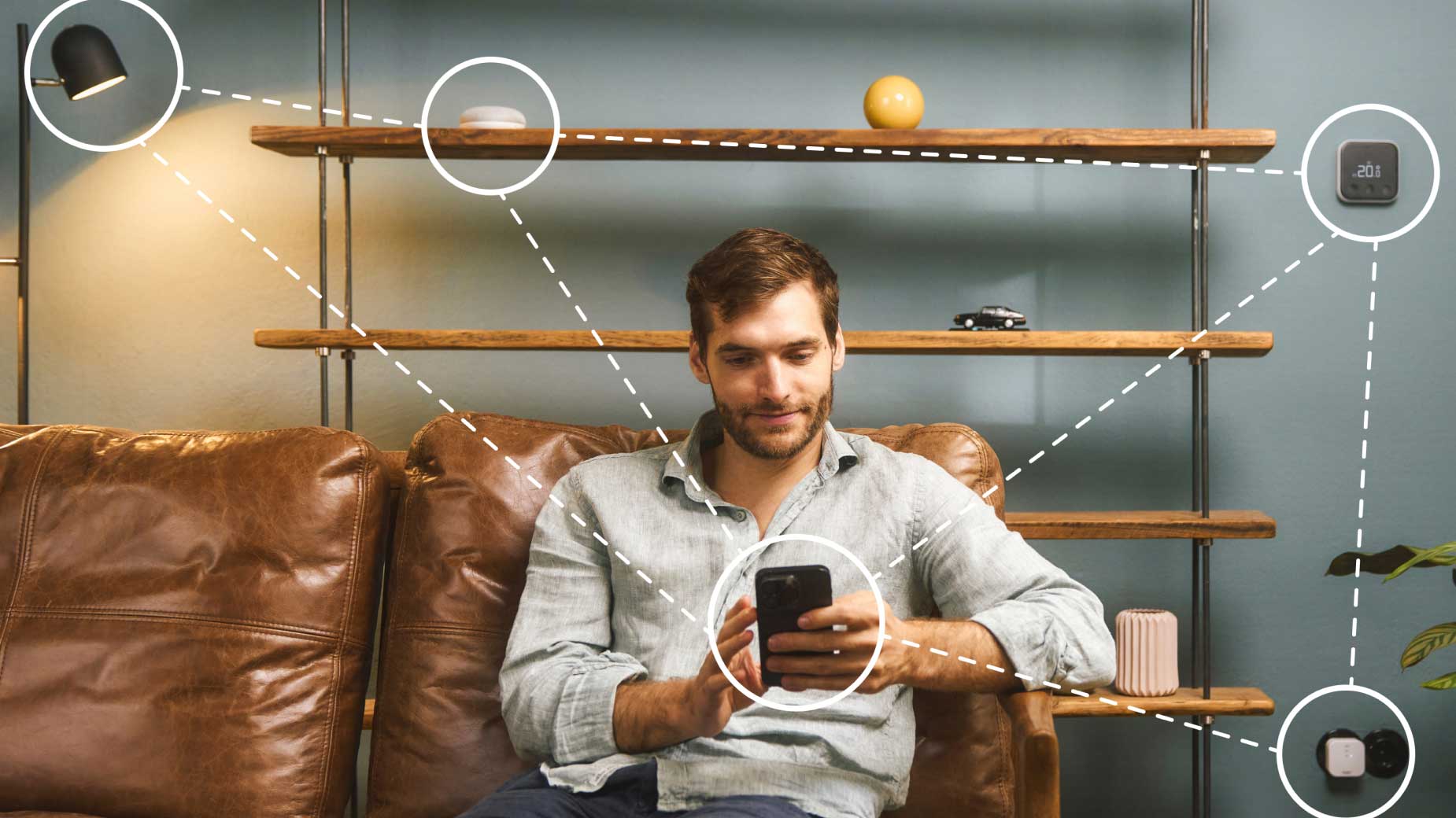 Smart-Home-Ökosystem mit mehreren vernetzten Geräten bei tink