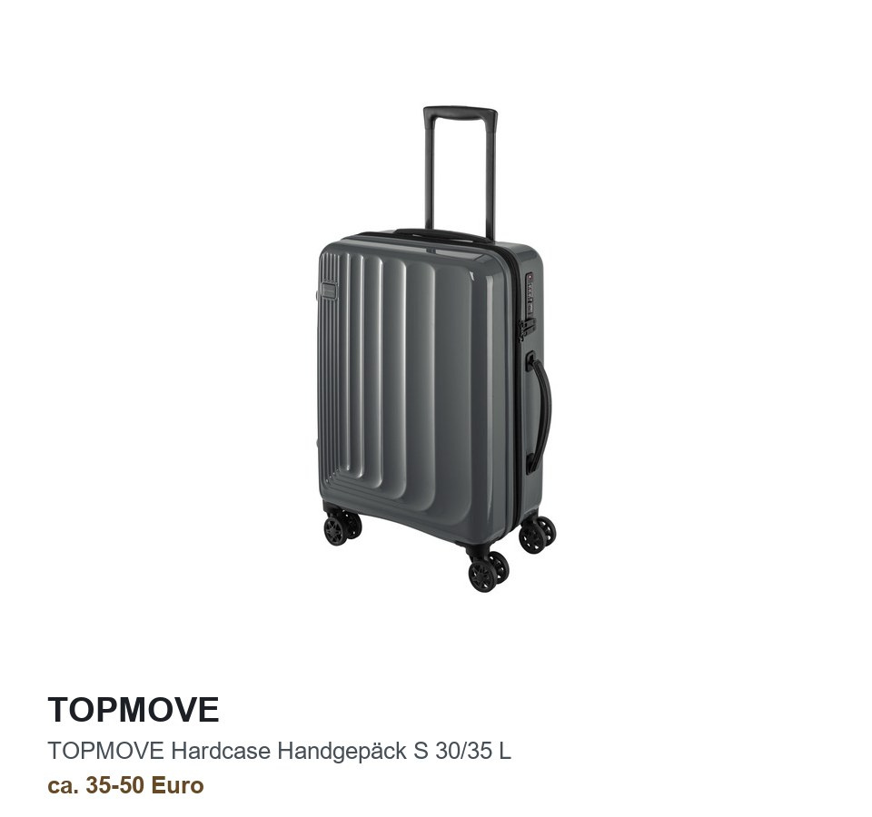 TOPMOVE Hardcase Handgepäck S 30/35 L Kabinentrolley