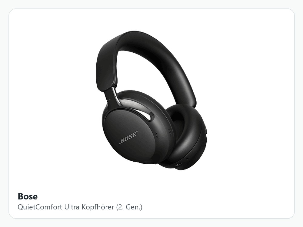 Bose QuietComfort Ultra 2 schwarzer ANC-Over-Ear-Kopfhörer